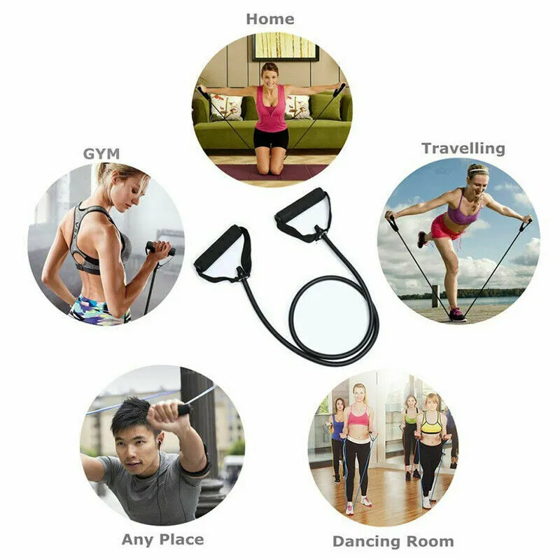 120cm Fitness Resistance Bands Gym Equipment Elastic Bands For Yoga Pull Rope Fitness Workout Home Excerciser Training 5 Levels