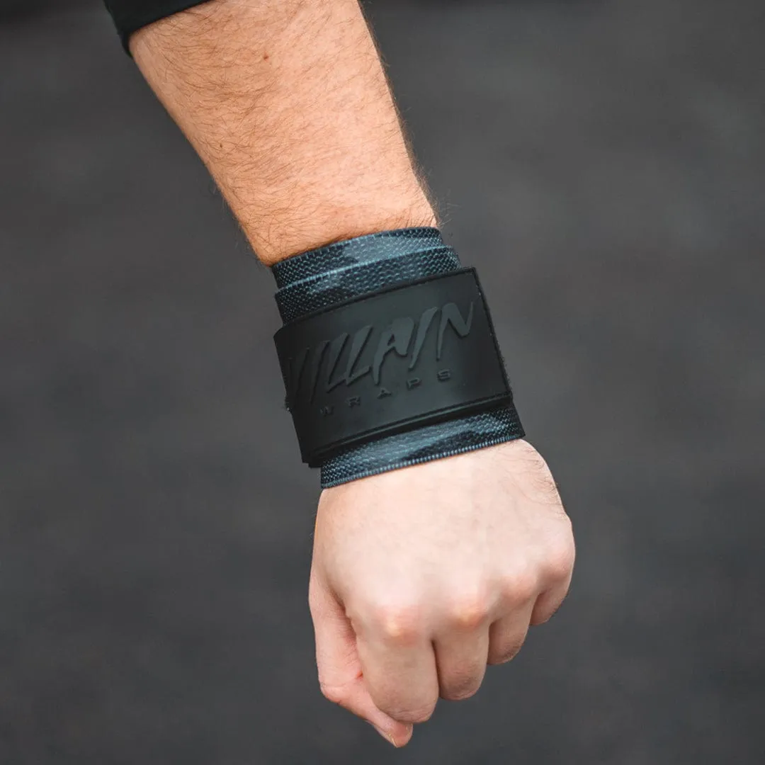 16" Villain Wrist Wraps - Black Camo V2