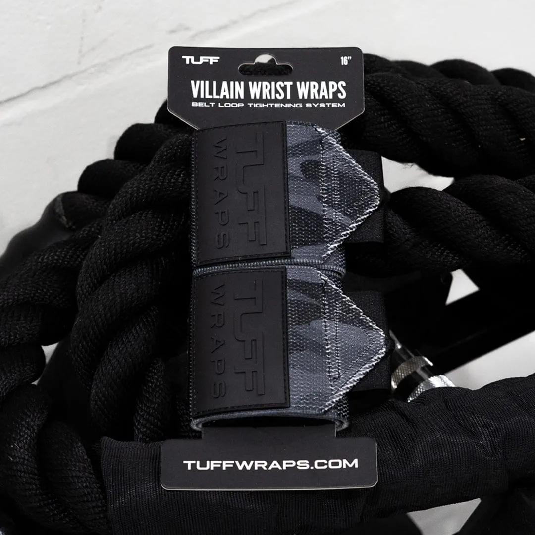 16" Villain Wrist Wraps - Black Camo V2