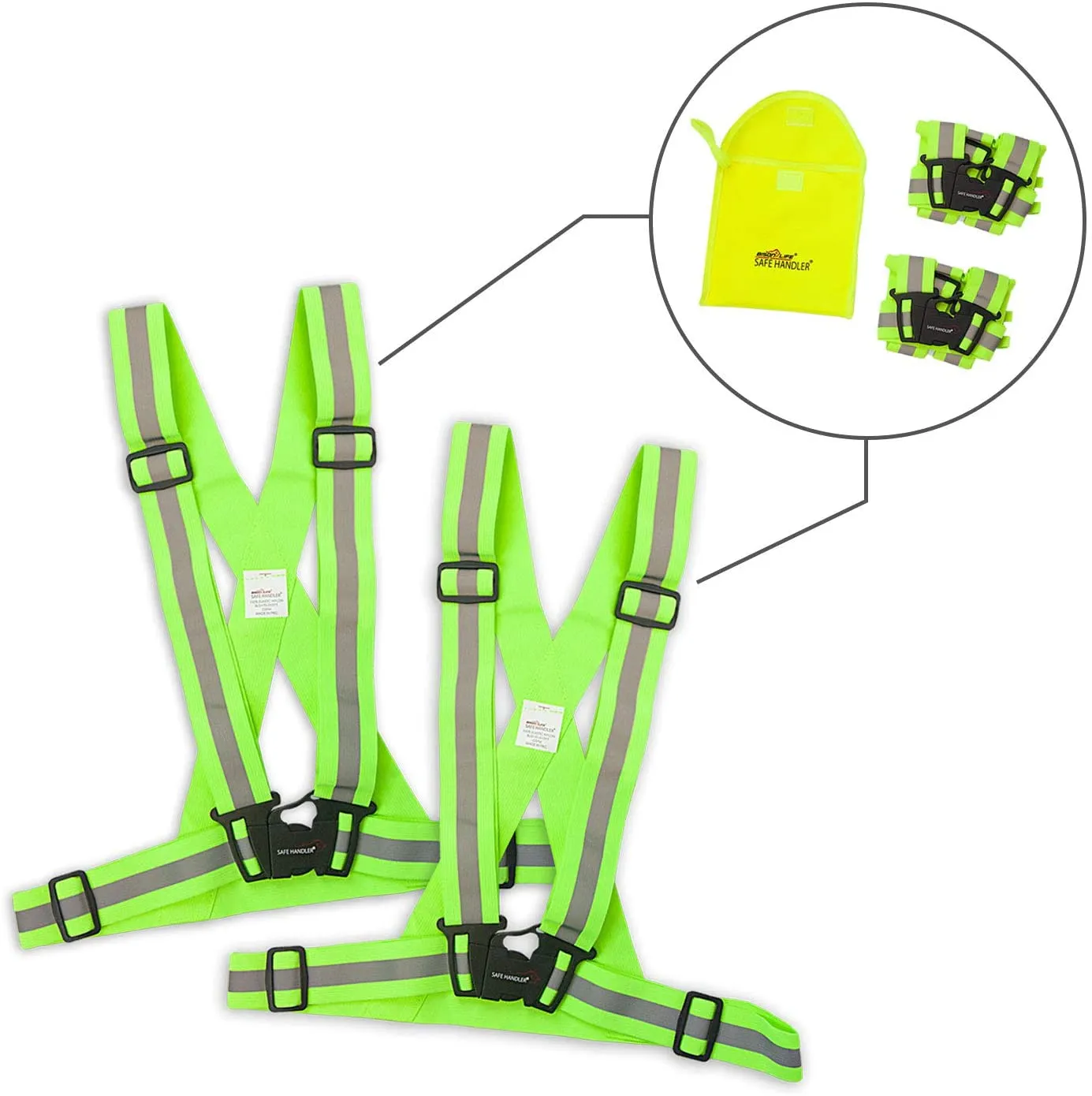 26 Piece Cycling Kit (2 Fluorescent Belts, 12 pc Cotton Gloves, 12 PAIRS of Safety Glasses)