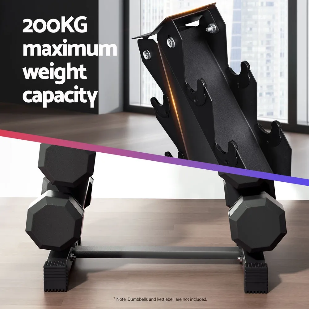 6-Tier 200kg A-Frame Dumbbell Rack Stand Home Gym Everfit