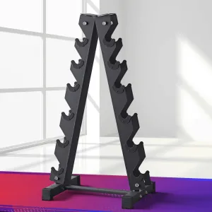 6-Tier 200kg A-Frame Dumbbell Rack Stand Home Gym Everfit