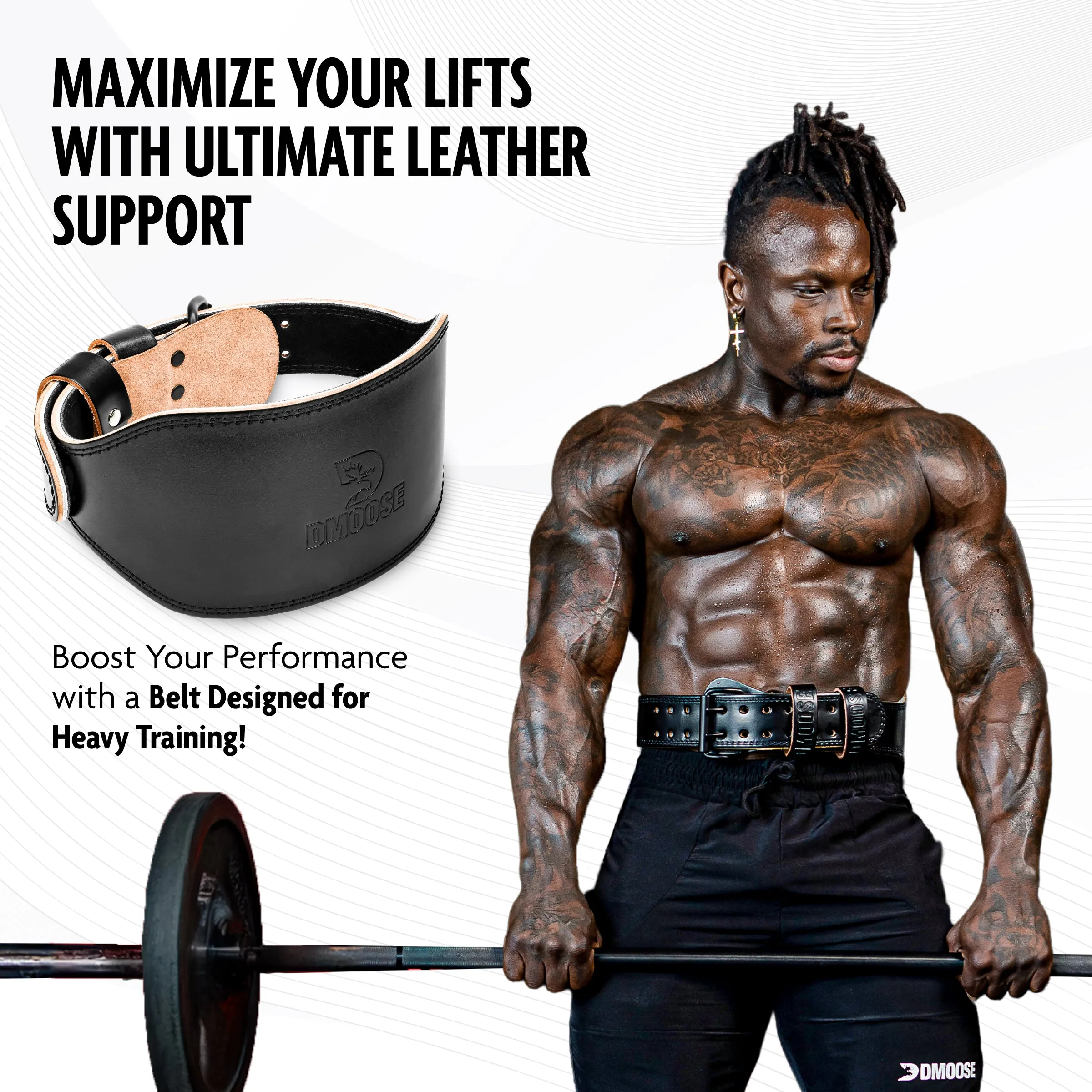 6" Leather Weightlifting Belt