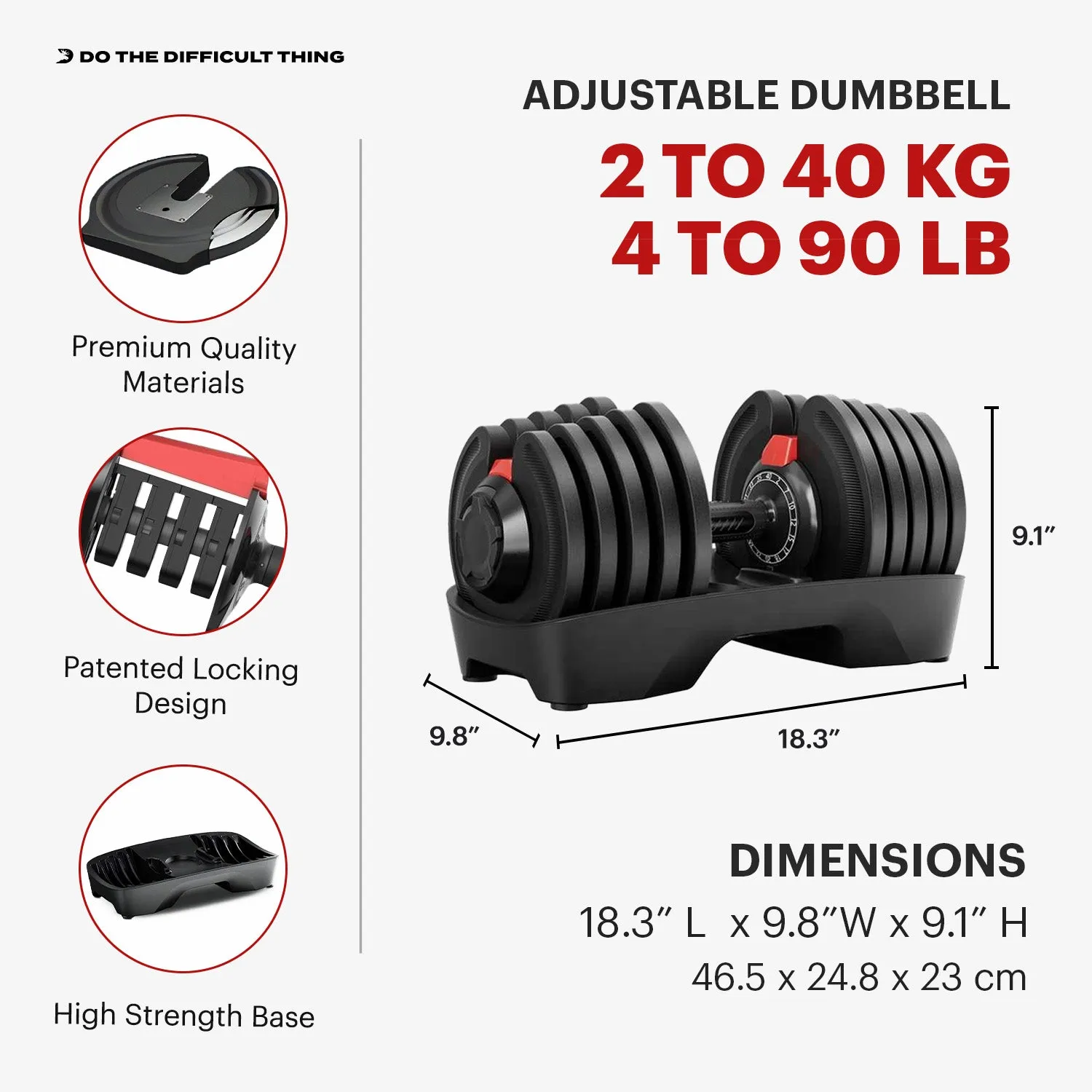 90 lb Adjustable Dumbbell