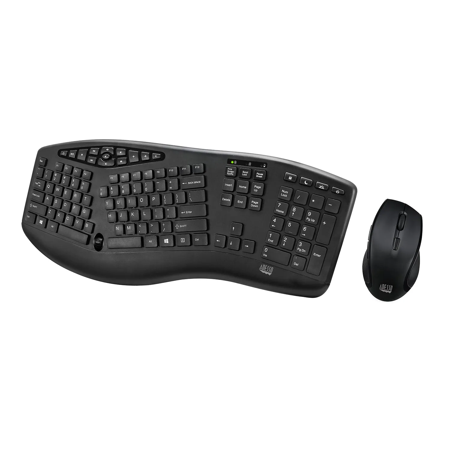 Adesso TruForm Wireless Ergonomic Keyboard and Optical Mouse Combo