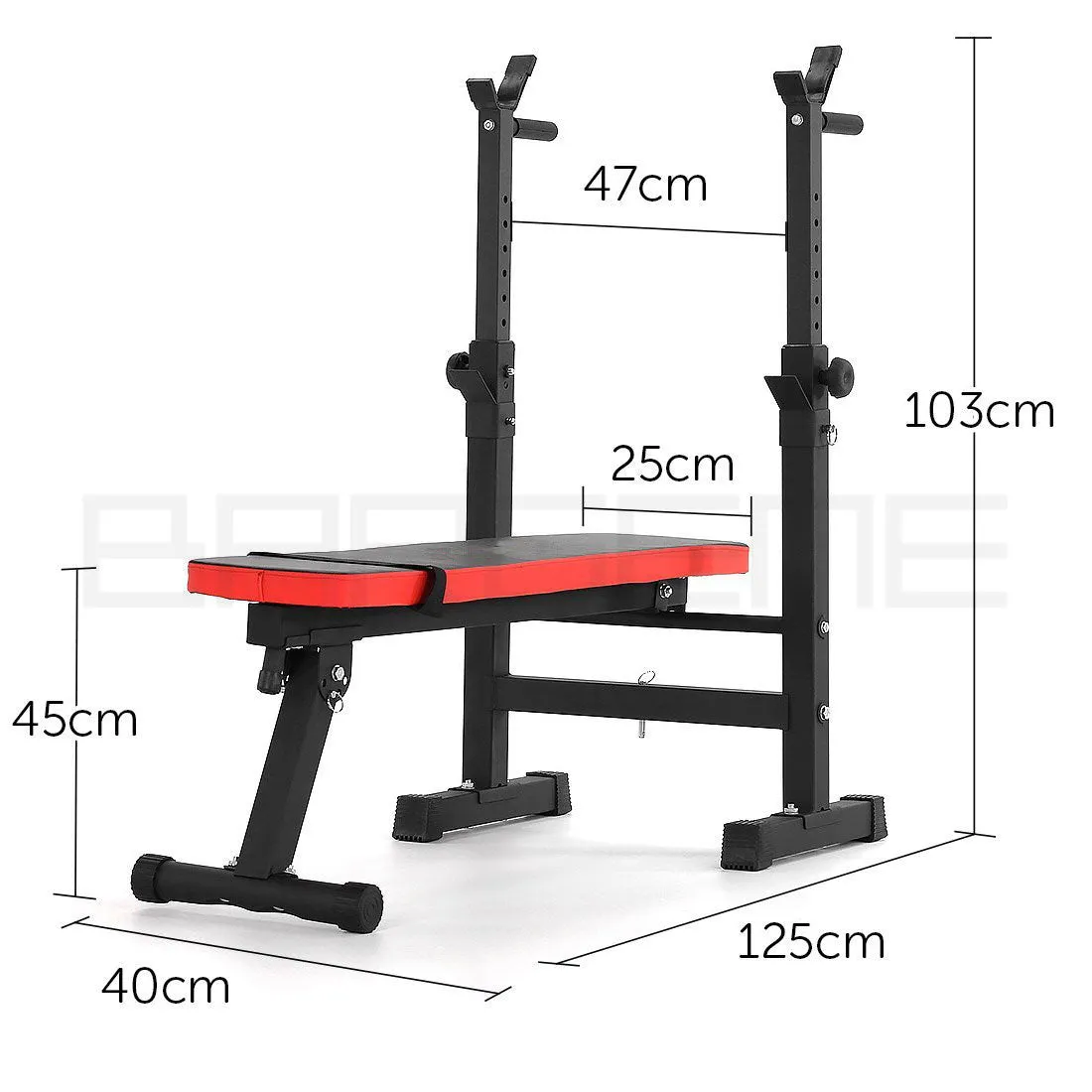 Adjustable Weight Bench Fitness Home Multi Gym Flat Press Incline Squat Rack