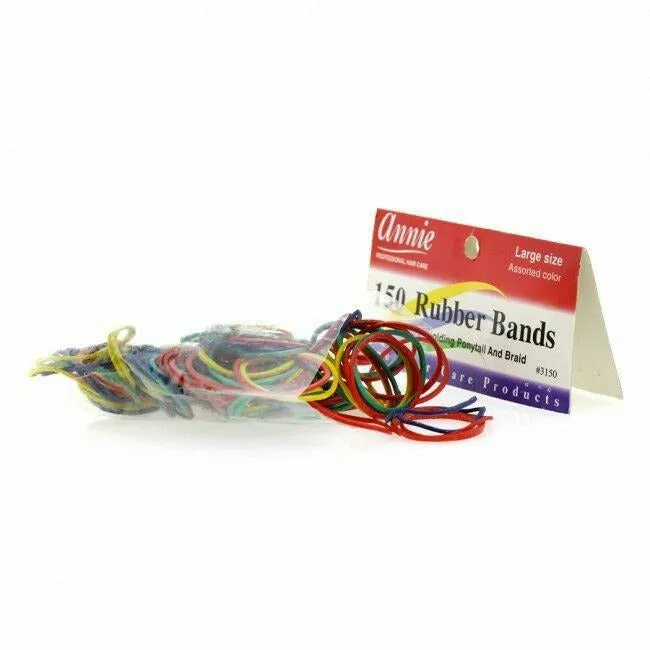 Annie: 150 Large 1" Assorted Color Rubber Bands #3150