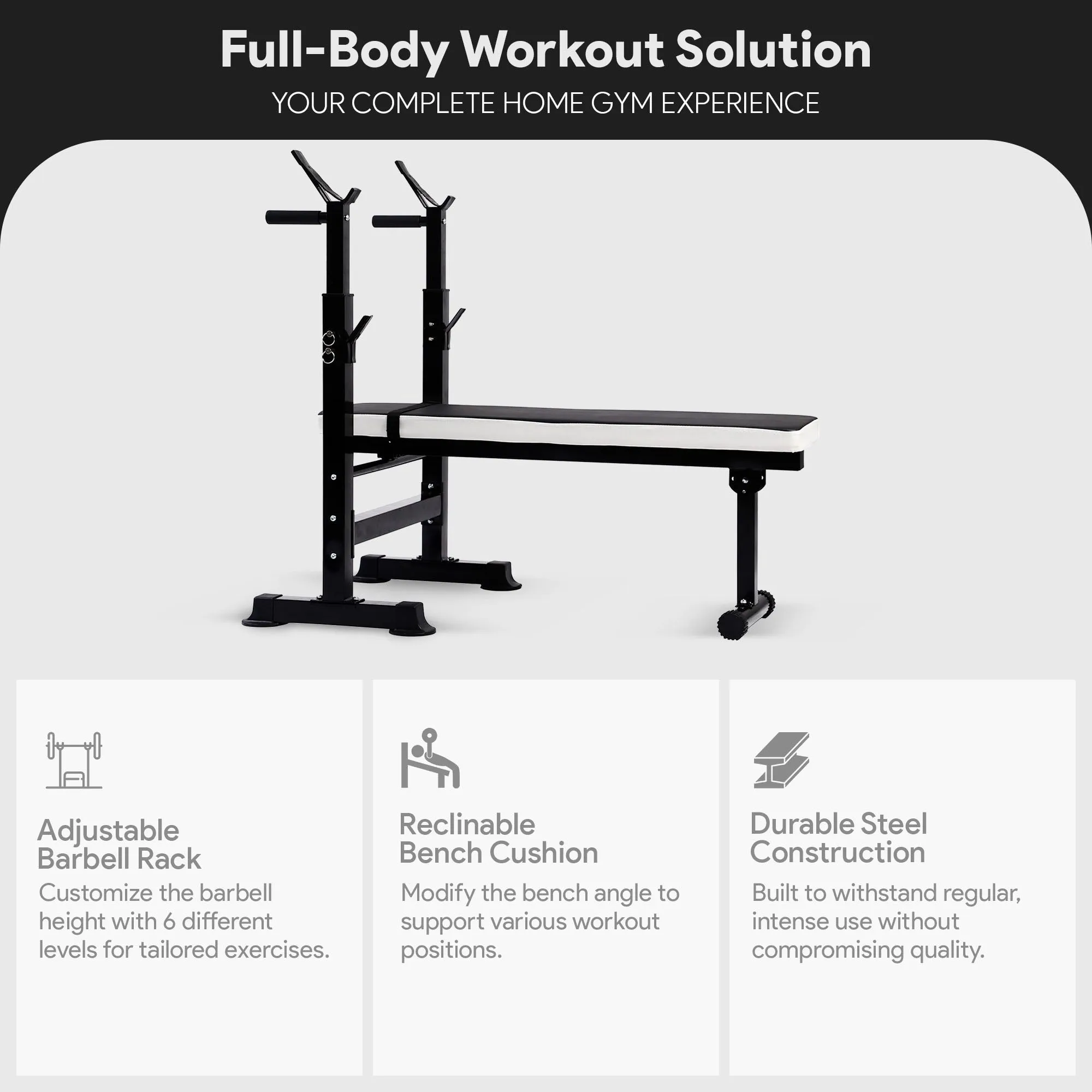 BalanceFrom Fitness Strength Training Workout Station, Black & White (For Parts)