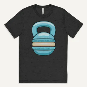 Blue Macaron Kettlebell Design Men’s Triblend T-Shirt