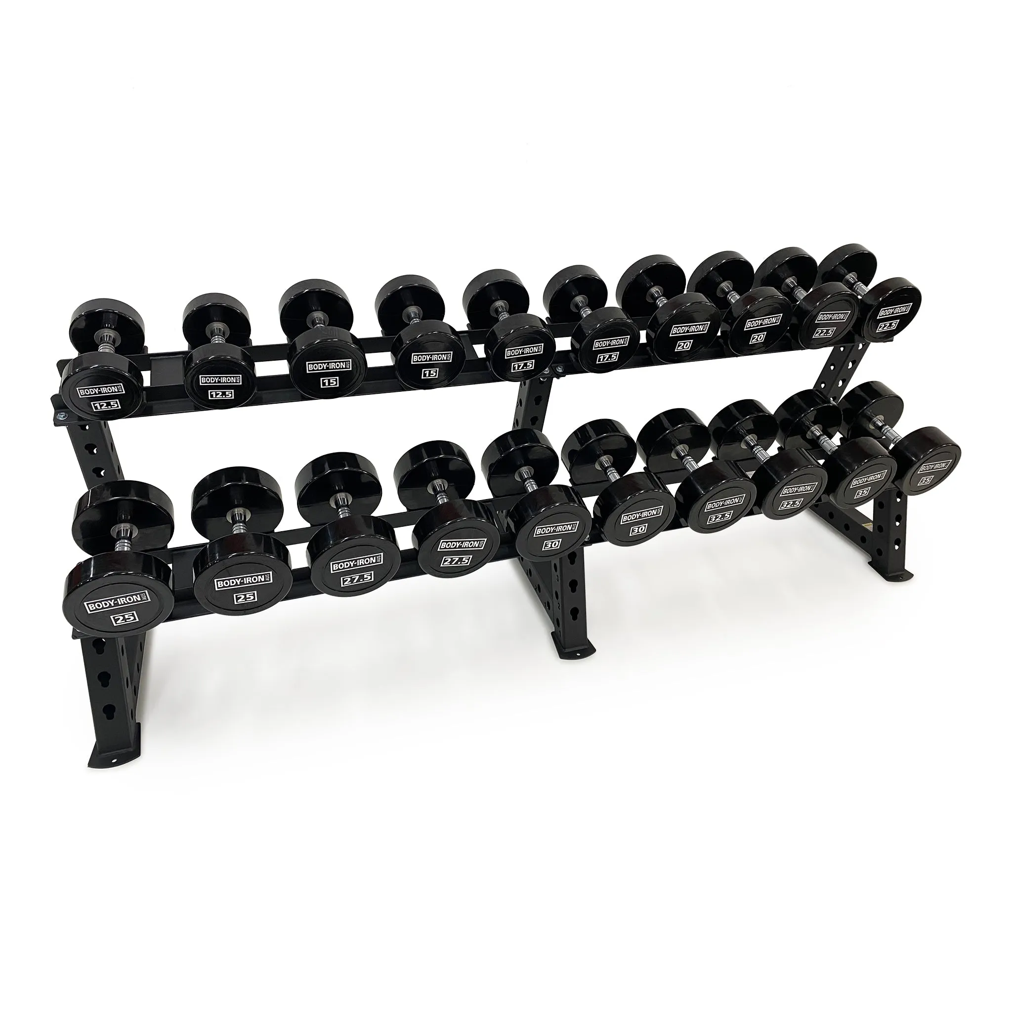 Body Iron 500kg Commercial Club CPU Dumbbell Set with Optional Rack