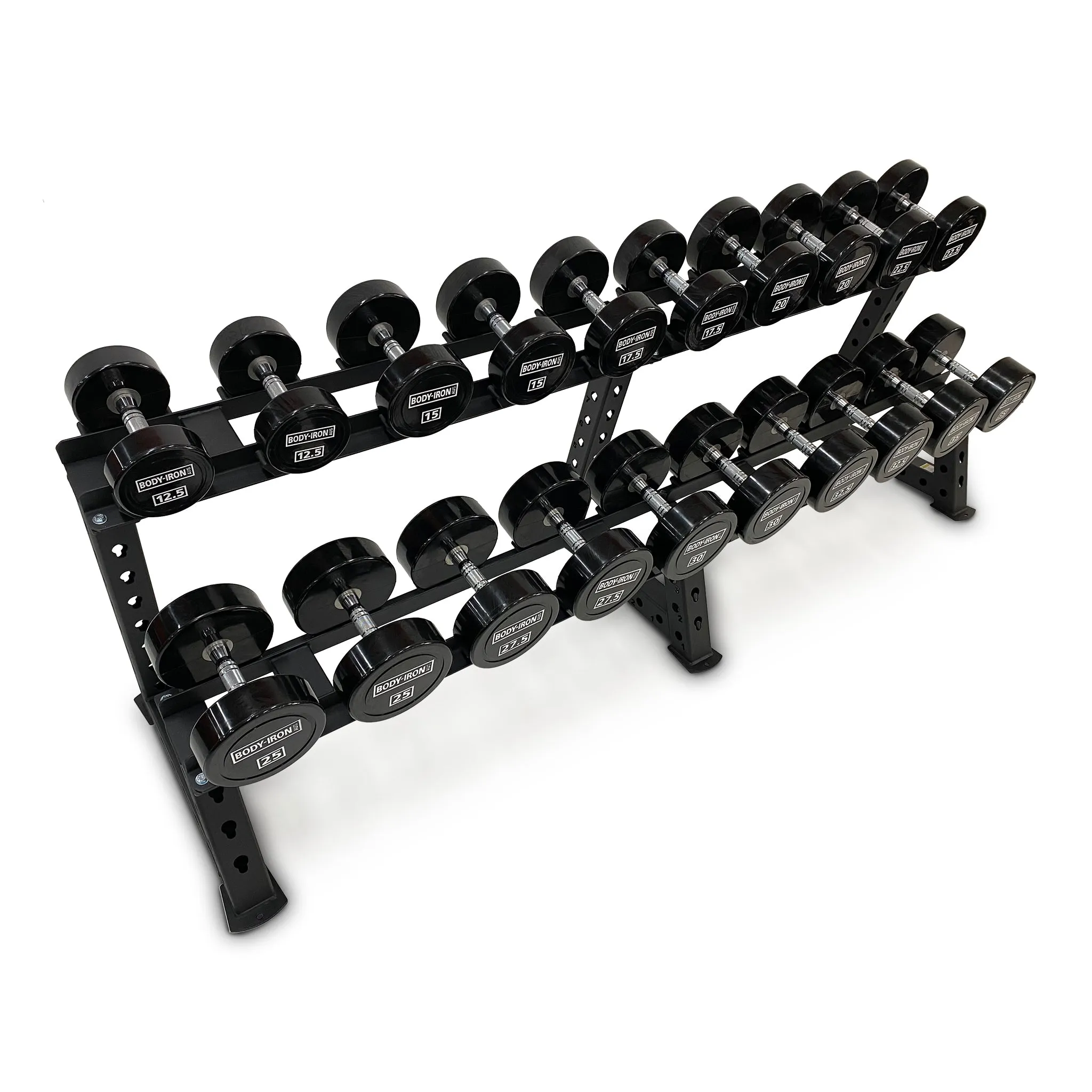 Body Iron 500kg Commercial Club CPU Dumbbell Set with Optional Rack