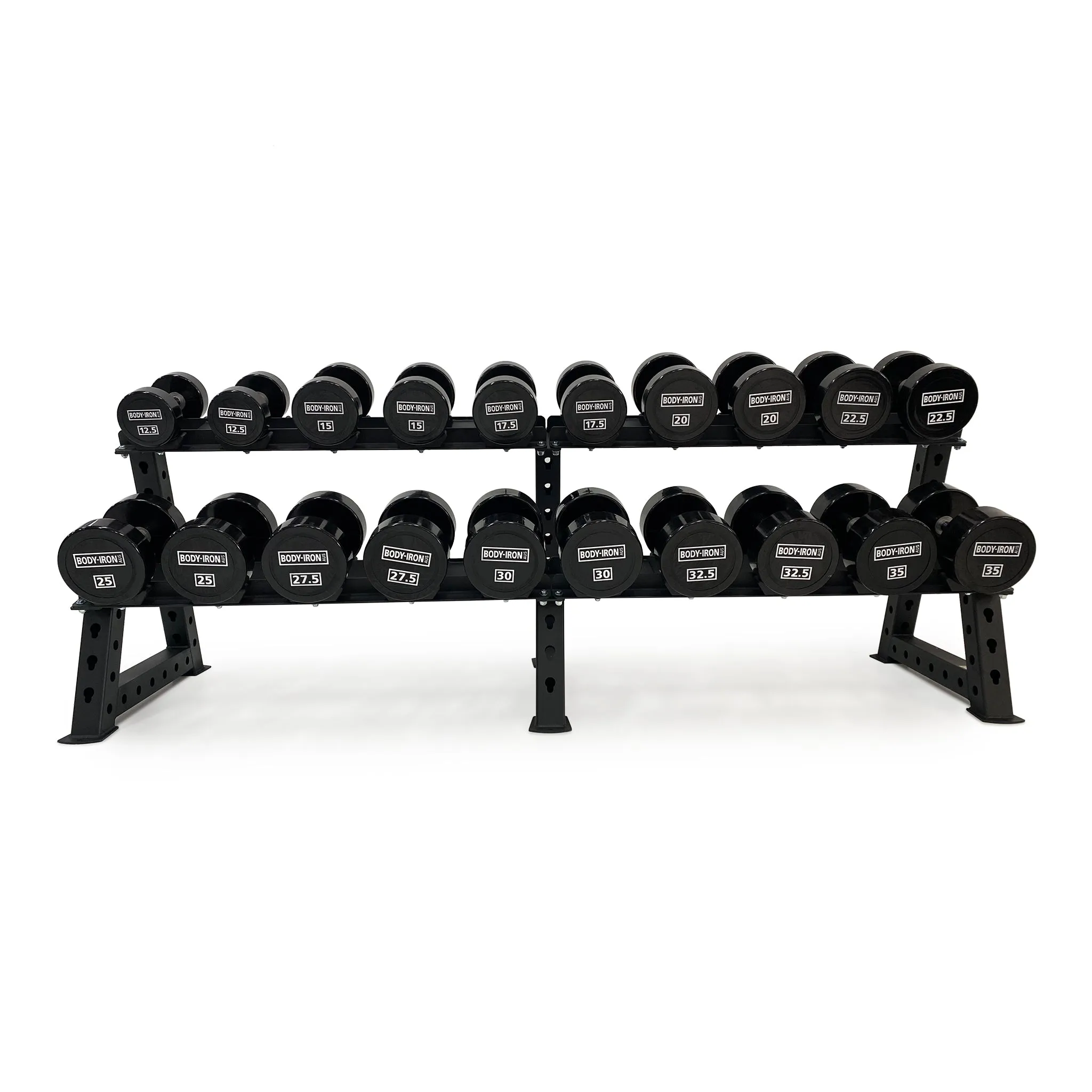 Body Iron 500kg Commercial Club CPU Dumbbell Set with Optional Rack