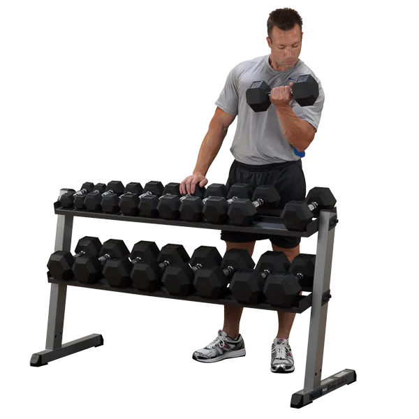 Body-Solid - 2 Tier Horizontal Dumbell Rack