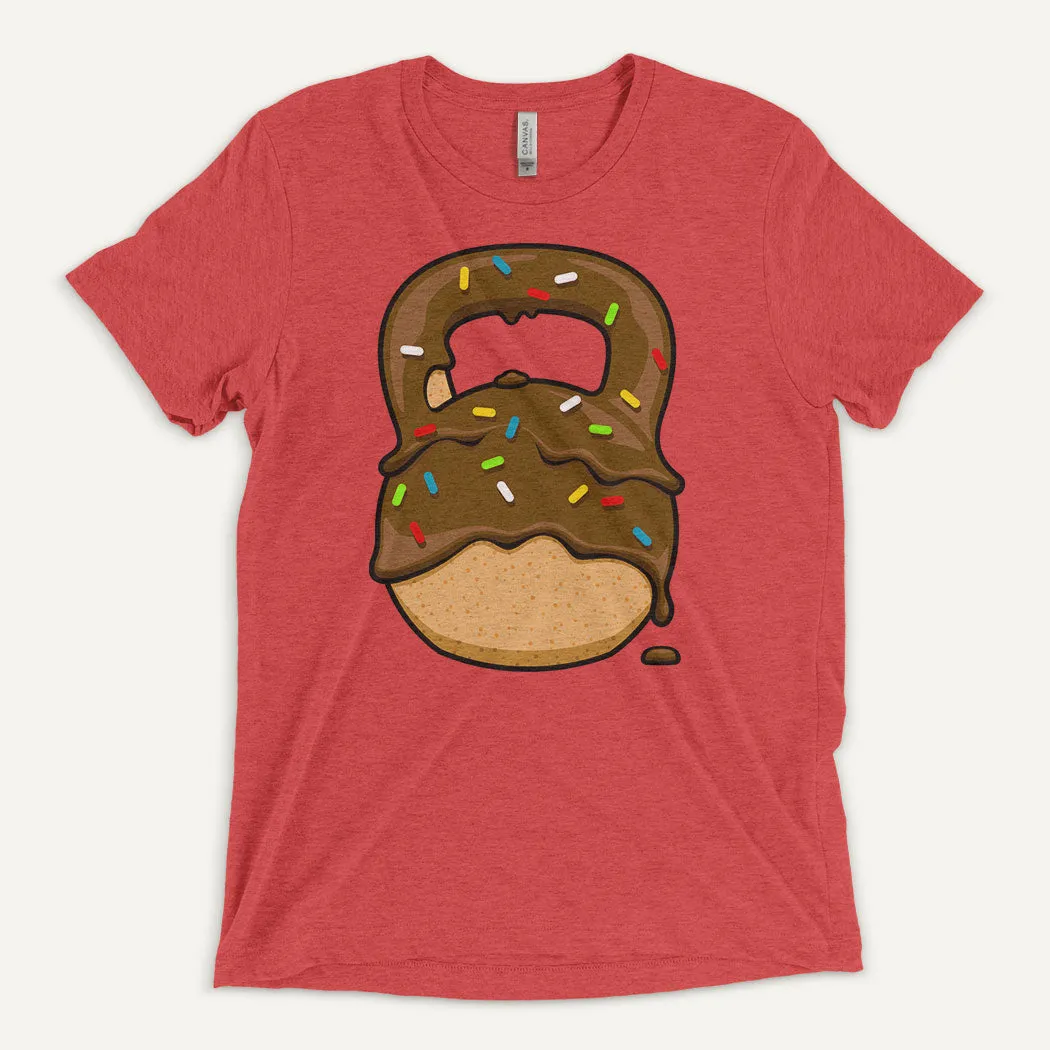 Chocolate-Glazed Donut With Sprinkles Kettlebell Design Men’s Triblend T-Shirt