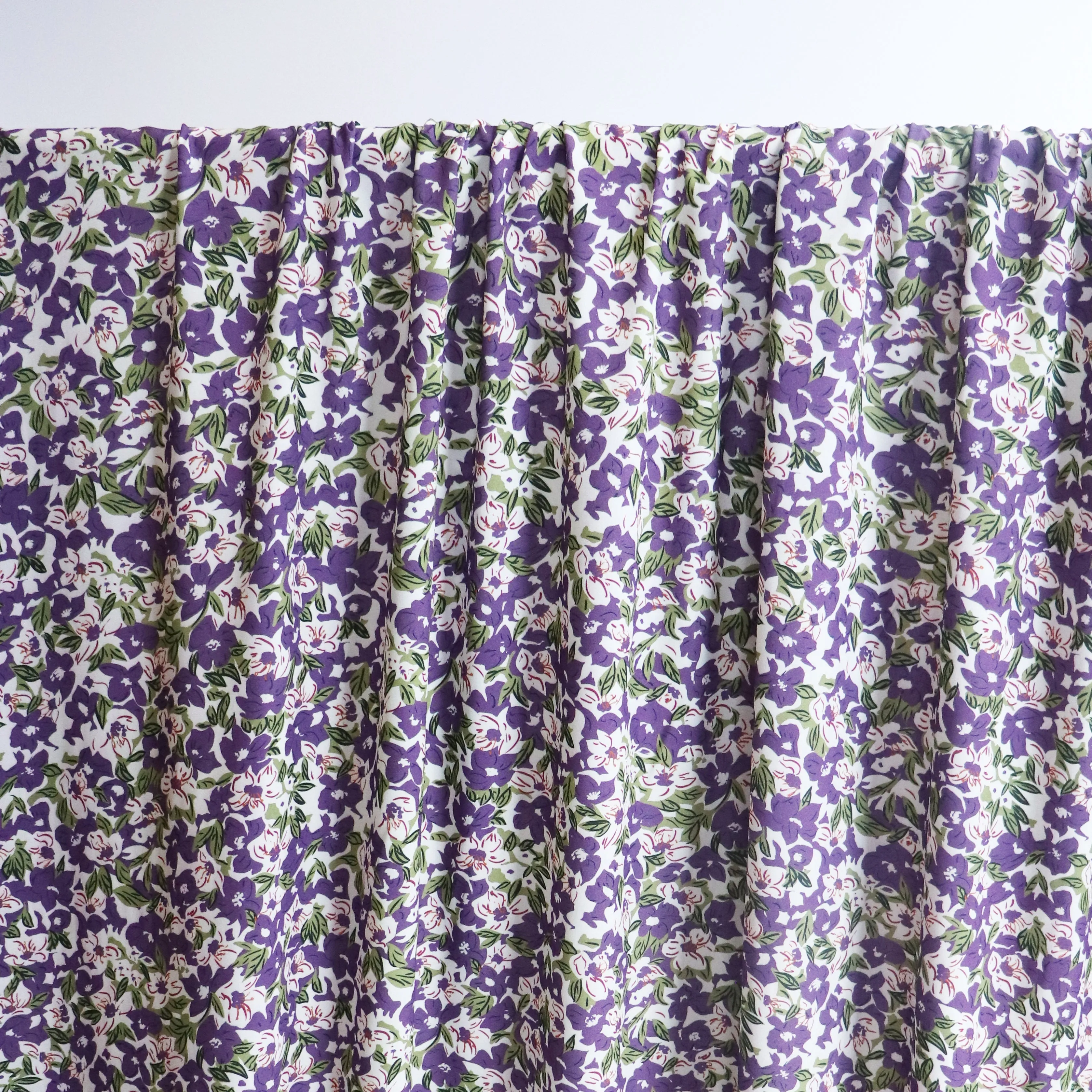 Deadstock Viscose Lawn - Purple Lily - SALE