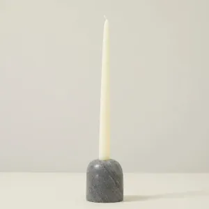 DUAL FUNCTION TAPER/TEALIGHT CANDLE HOLDER, LARGE GREY MARBLE