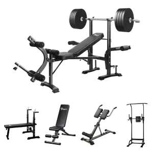 Finex Bench Press Weight Bench FID Sit-up Bench Power Tower Roman Chair Multi-S