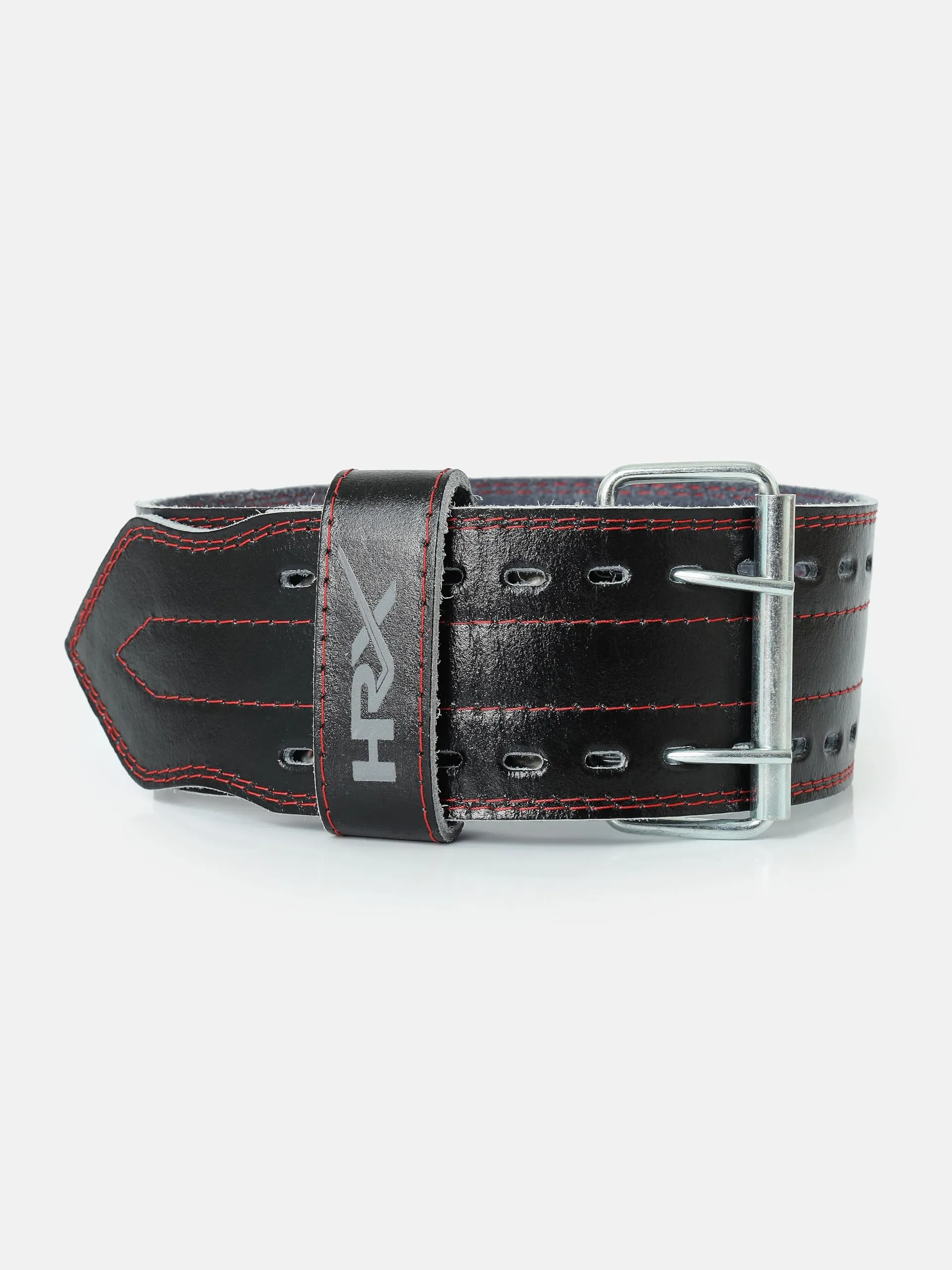 HRX Gym Belt for Weightlifting Workouts Deadlifts Powerlifts | Back Support for Exercise (HRGB02LEBKLR_Black_L)