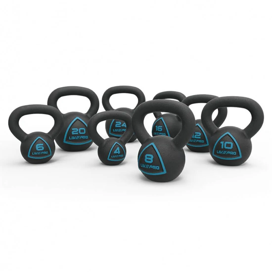 Kettlebells Set with 3-Tier Rack