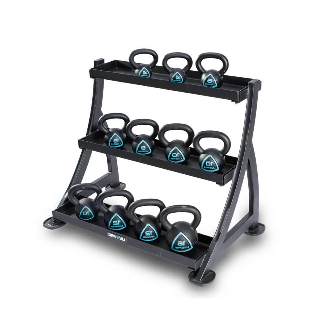 Kettlebells Set with 3-Tier Rack