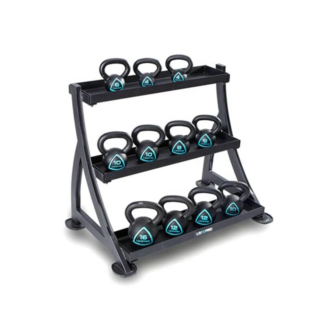 Kettlebells Set with 3-Tier Rack