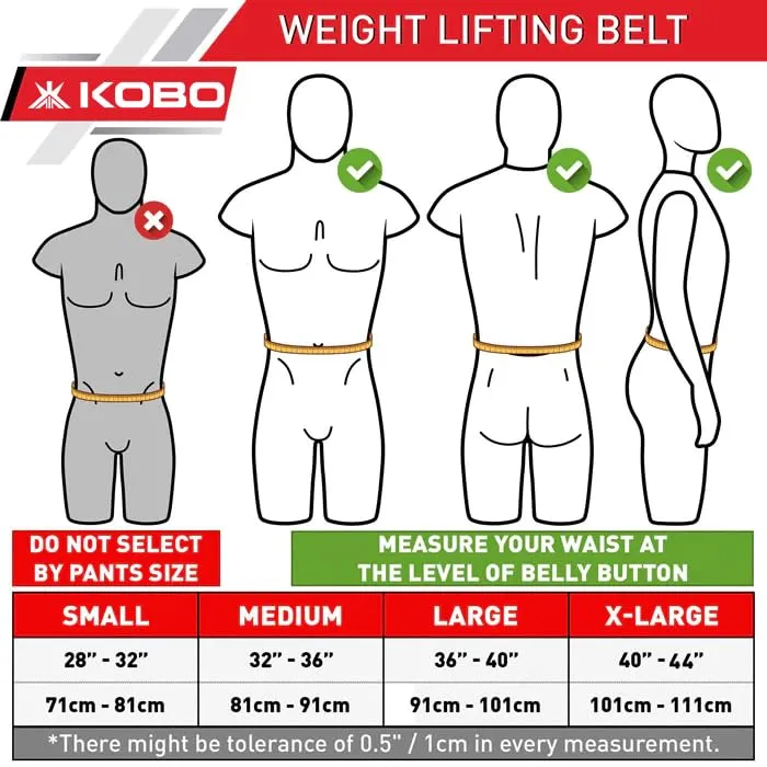 Kobo 13mm Lever Belt Weight Lifting Gym Fitness, Natural Genuine Leather 4” Wide Back Support, 11 Adjustable Holes, Powerlifting Bodybuilding Deadlift Squat Workout Strength Training, Men Women WTB-18