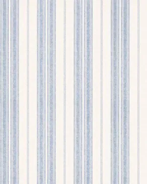 LARK BLUE & WHITE COTTON LUXURY FABRIC