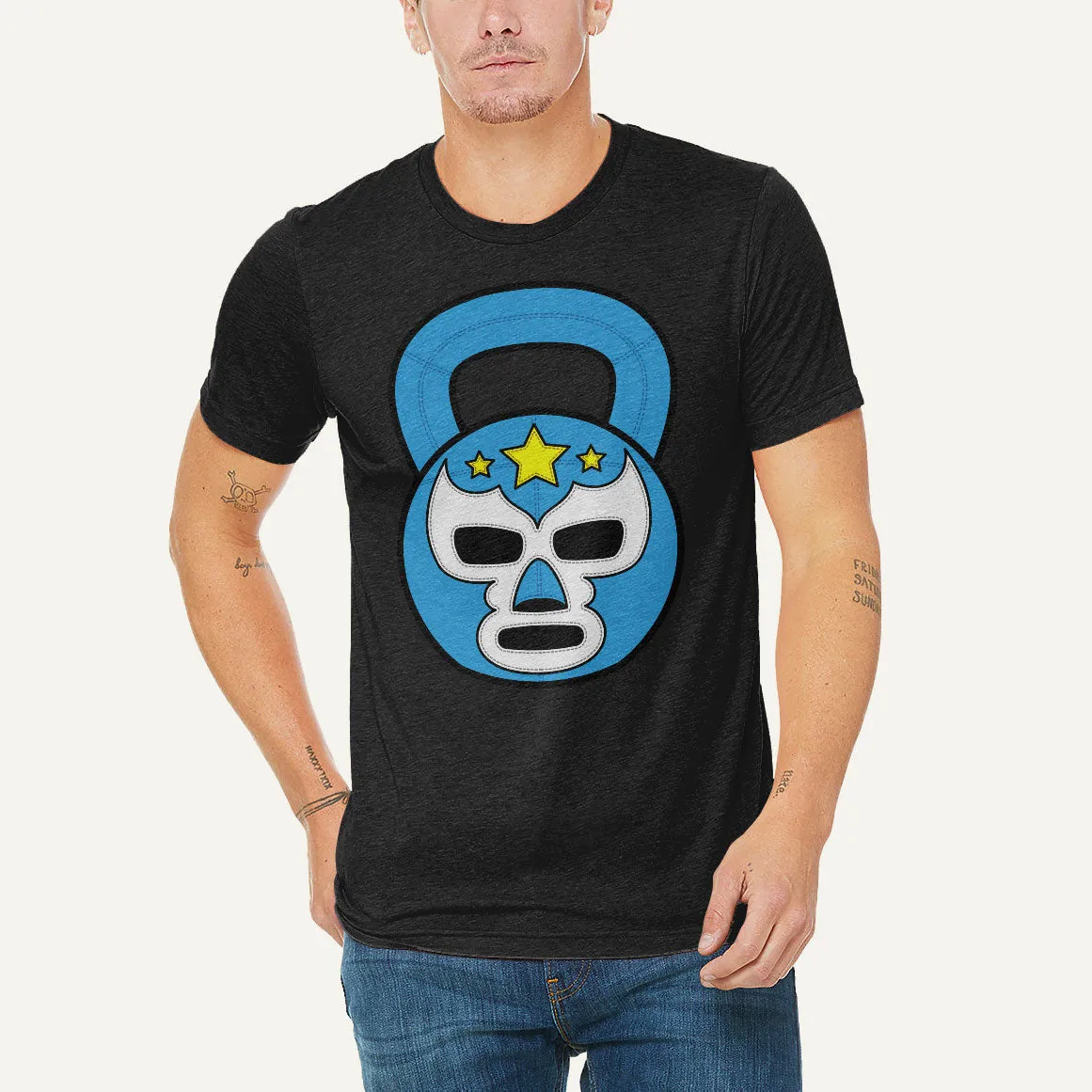 Lucha Libre Kettlebell Design Men's Triblend T-Shirt