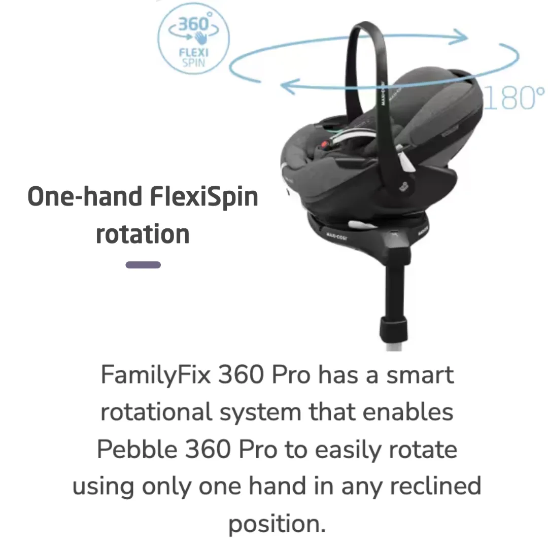 Maxi Cosi Pebble 360 Pro Slidetech™ Capsule - Essential Black