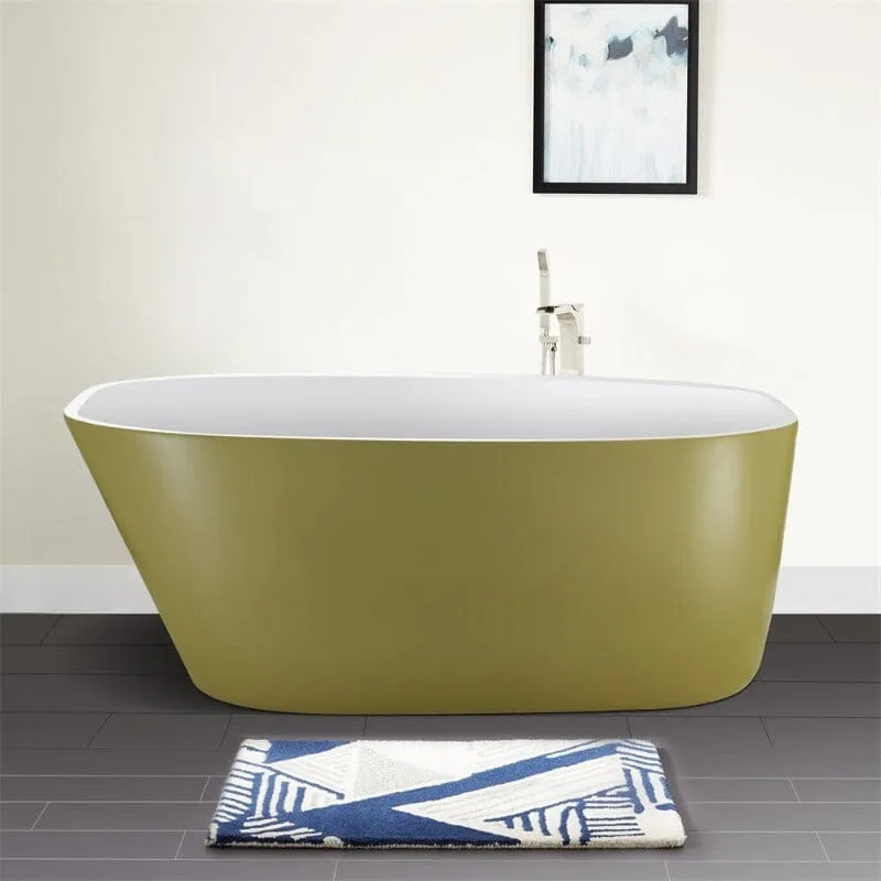 Mokleba 59" Acrylic Egg Shape Free Standing Tub for Bathroom