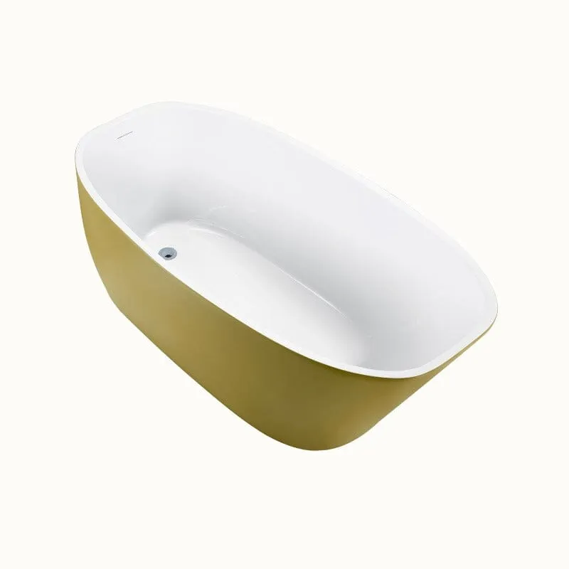 Mokleba 59" Acrylic Egg Shape Free Standing Tub for Bathroom