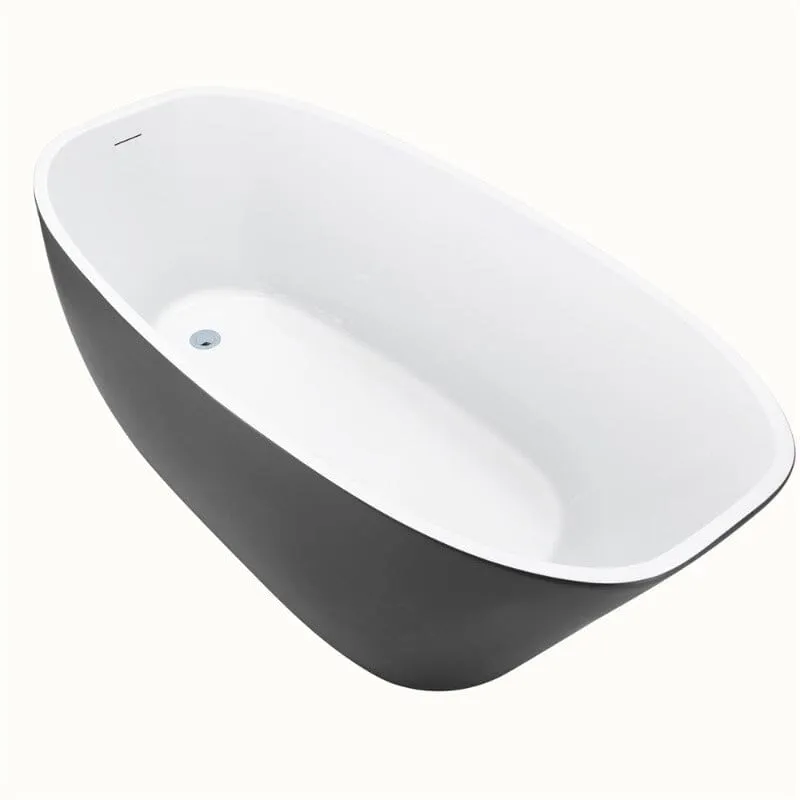 Mokleba 59" Acrylic Egg Shape Free Standing Tub for Bathroom