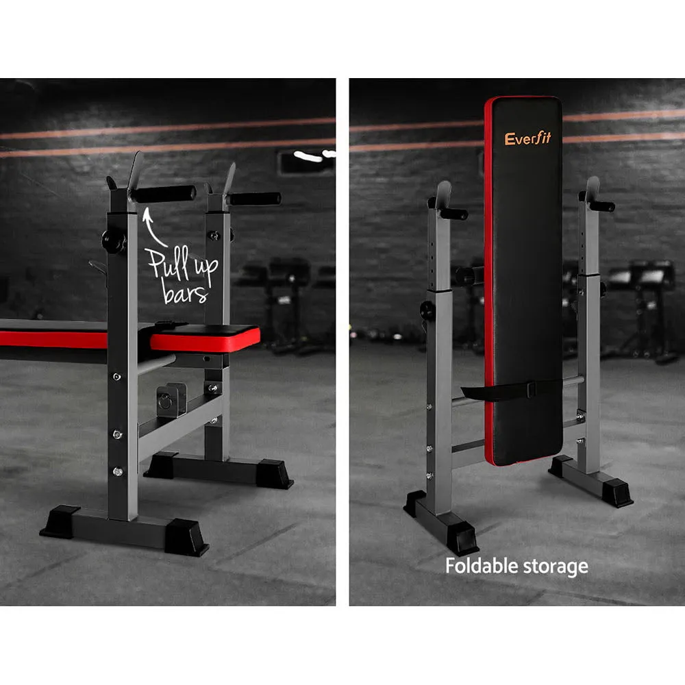 Multi-Level Weight Bench Squat Rack 200kg Capacity Everfit