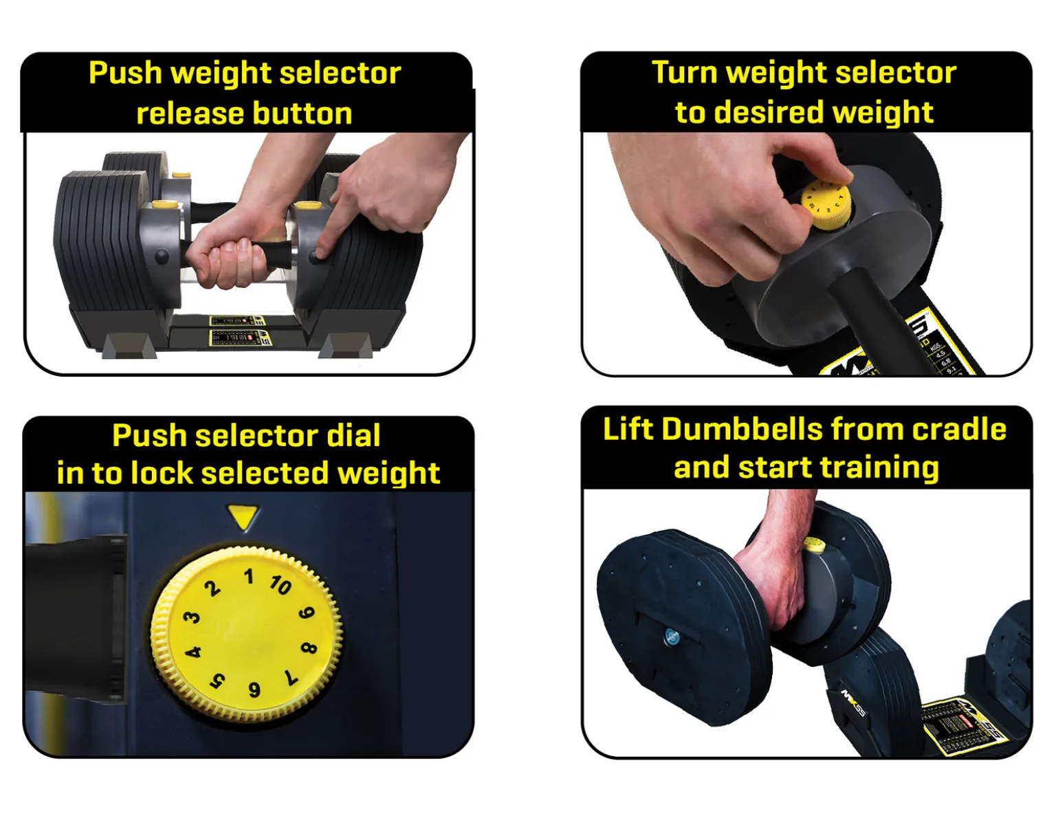 MX55 Rapid Change Adjustable Dumbbells