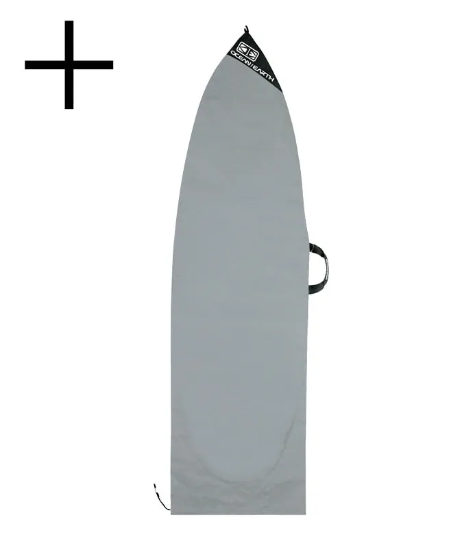 Ocean & Earth Triple Coffin Shortboard Bag - Silver