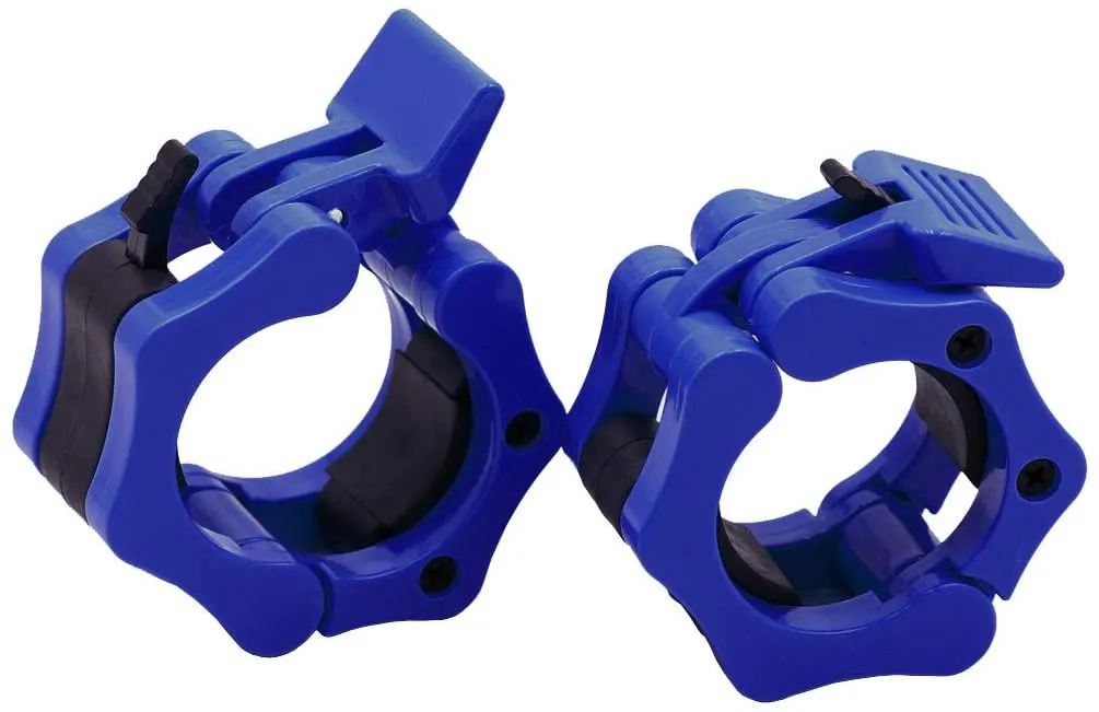 Olympic Barbell Collar Locking Set-Blue