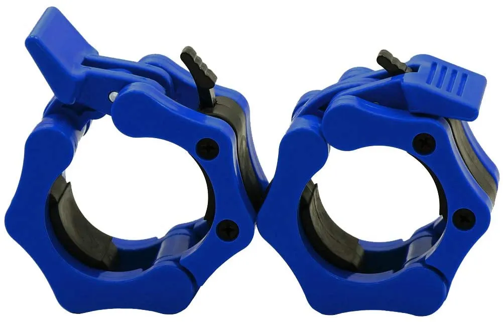 Olympic Barbell Collar Locking Set-Blue