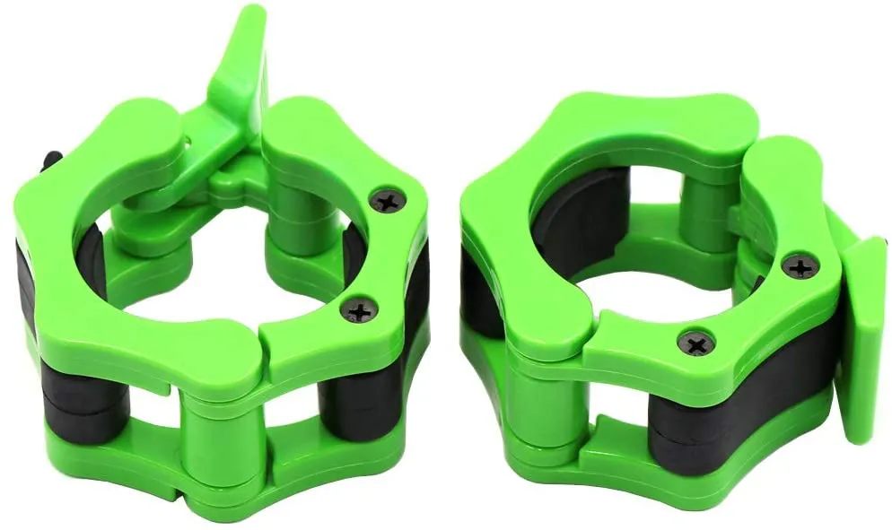 Olympic Barbell Collar Locking Set-Green