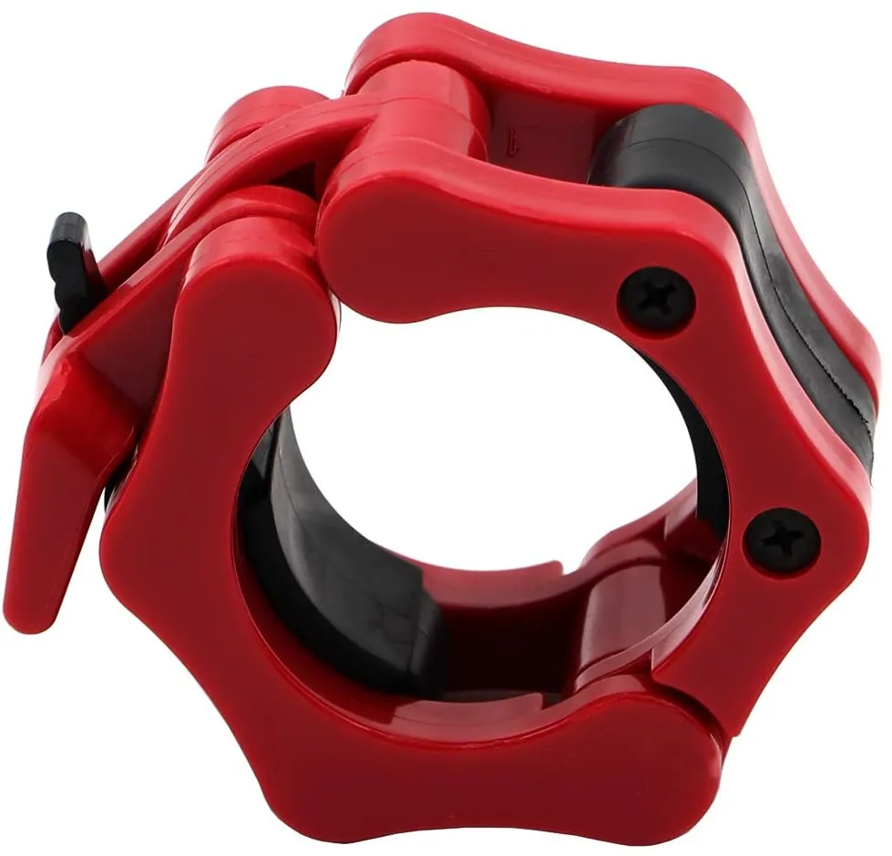 Olympic Barbell Collar Locking Set-Red