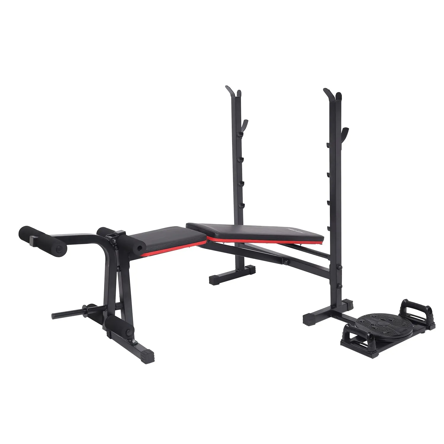 Reach Multifunction 800 Gym Bench | 8 In 1 Multipurpose Home Bench Incline/Decline/Flat | For Strength Training & Full Body Workout | With Push-Up Bar & Tummy Twister | Max User Weight 110Kg