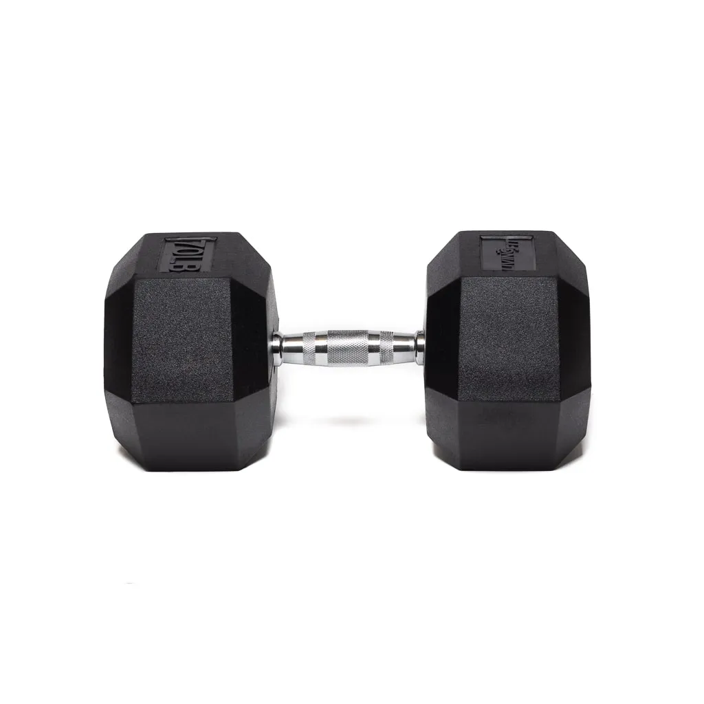 Rubber Hex Dumbbells