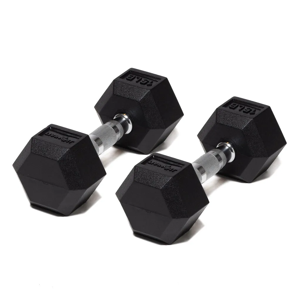 Rubber Hex Dumbbells