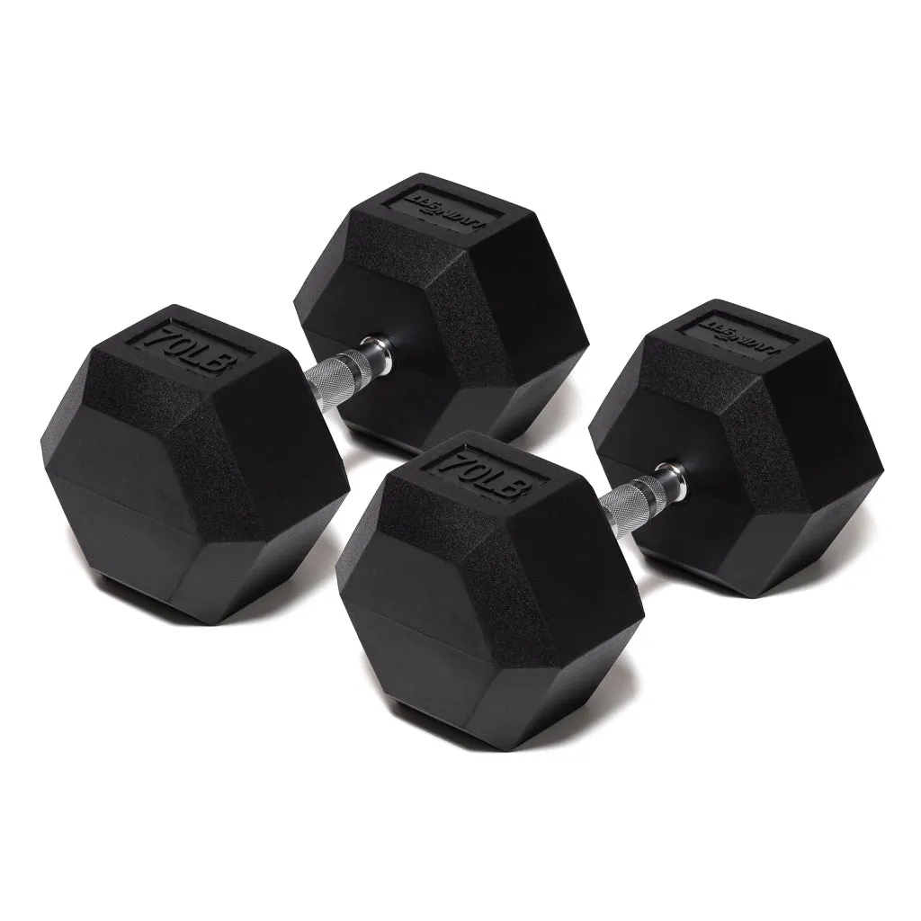 Rubber Hex Dumbbells