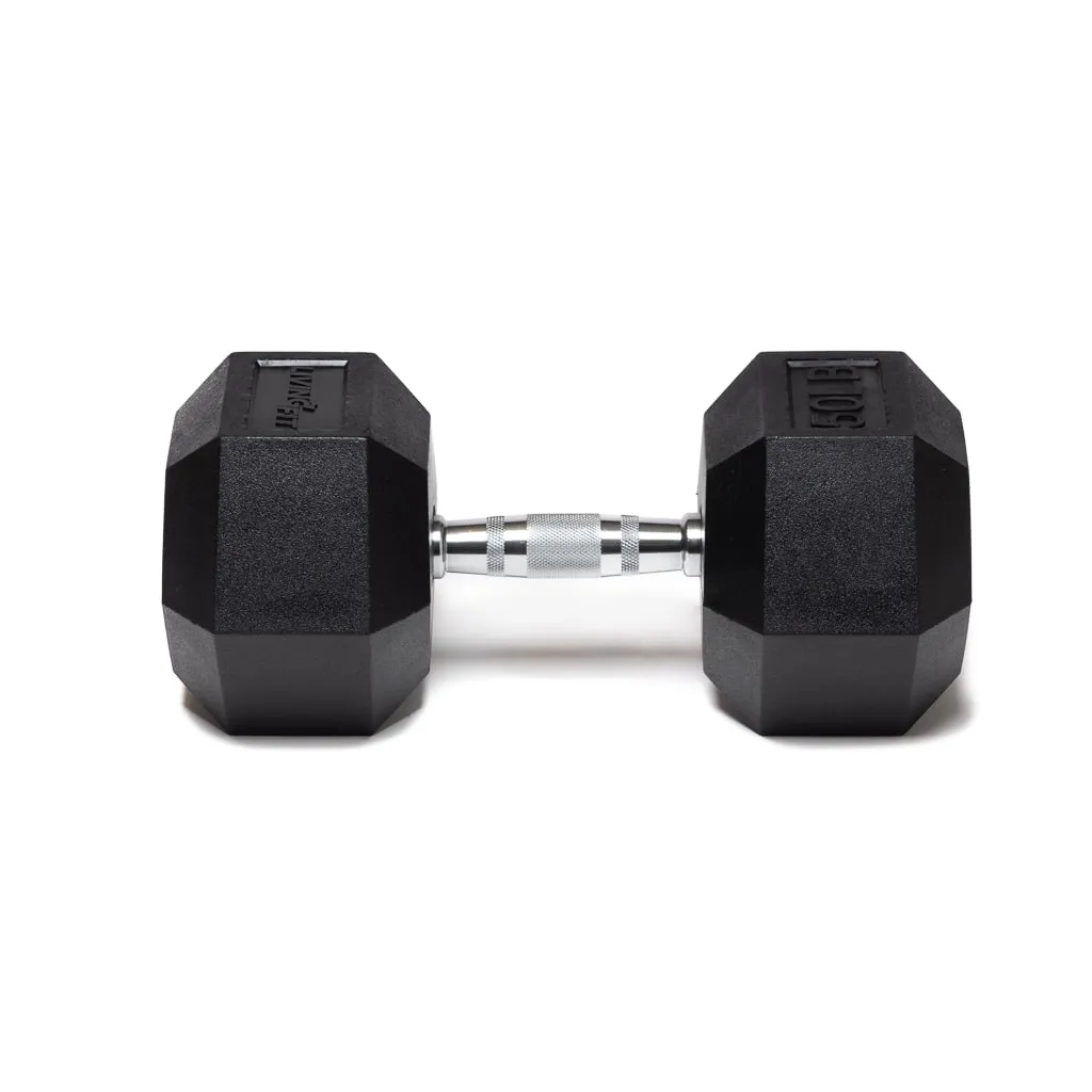 Rubber Hex Dumbbells