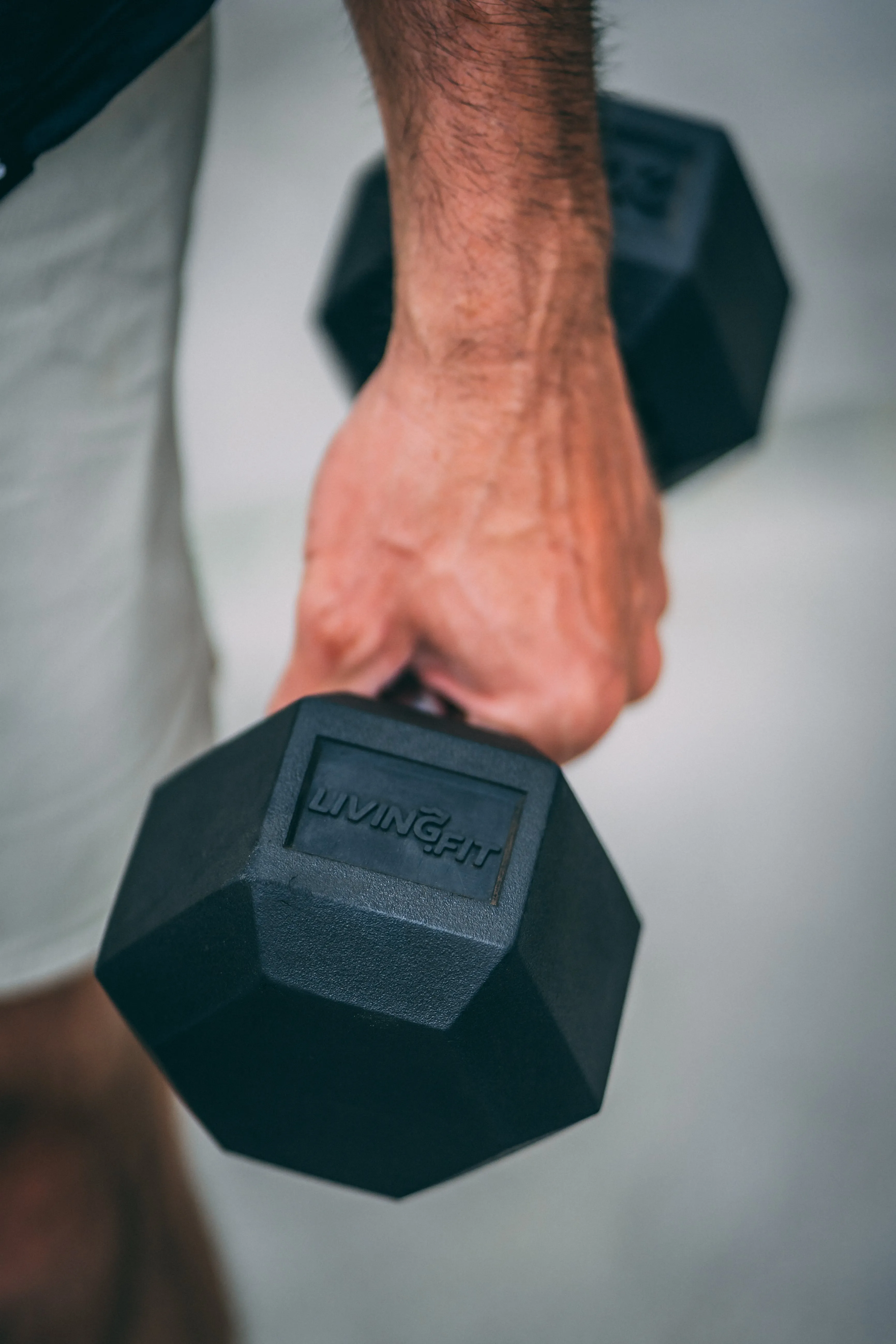 Rubber Hex Dumbbells