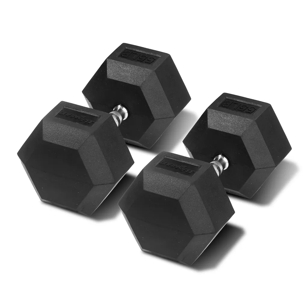 Rubber Hex Dumbbells