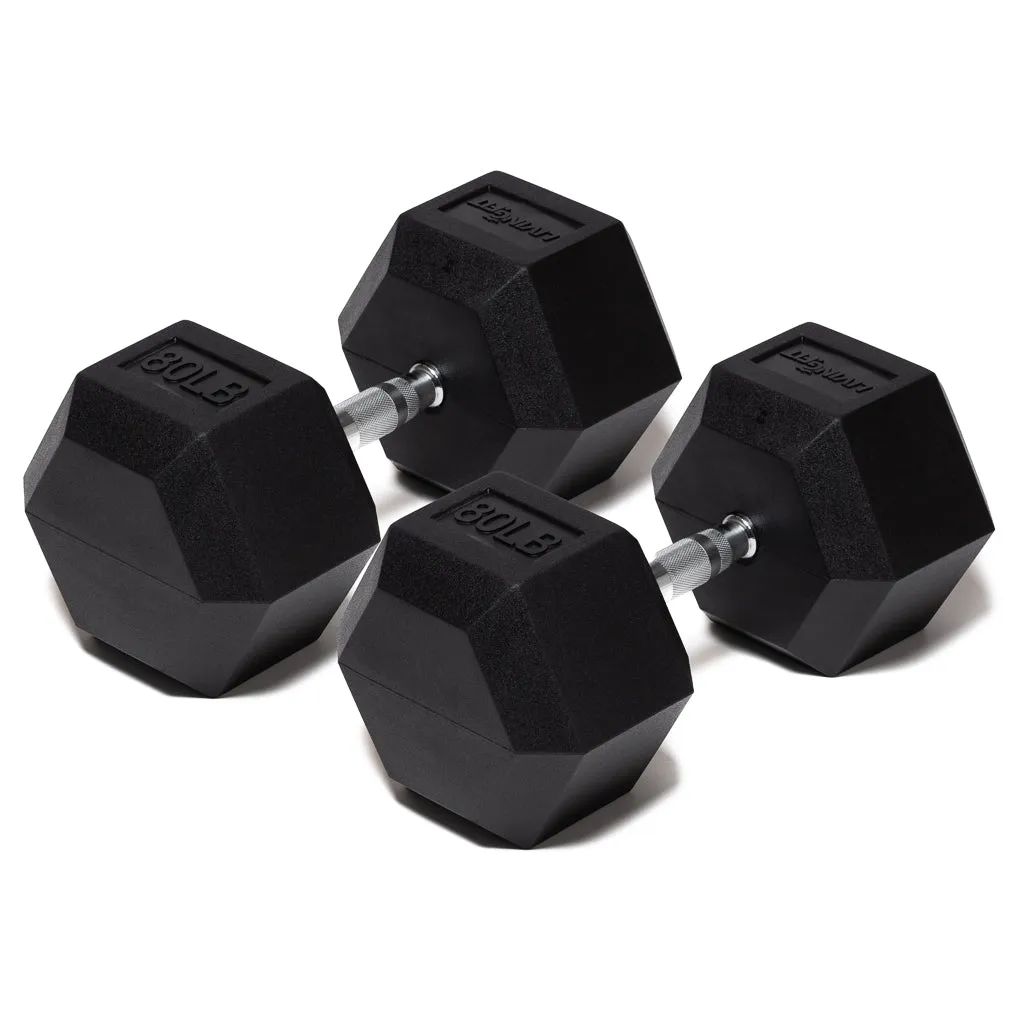 Rubber Hex Dumbbells