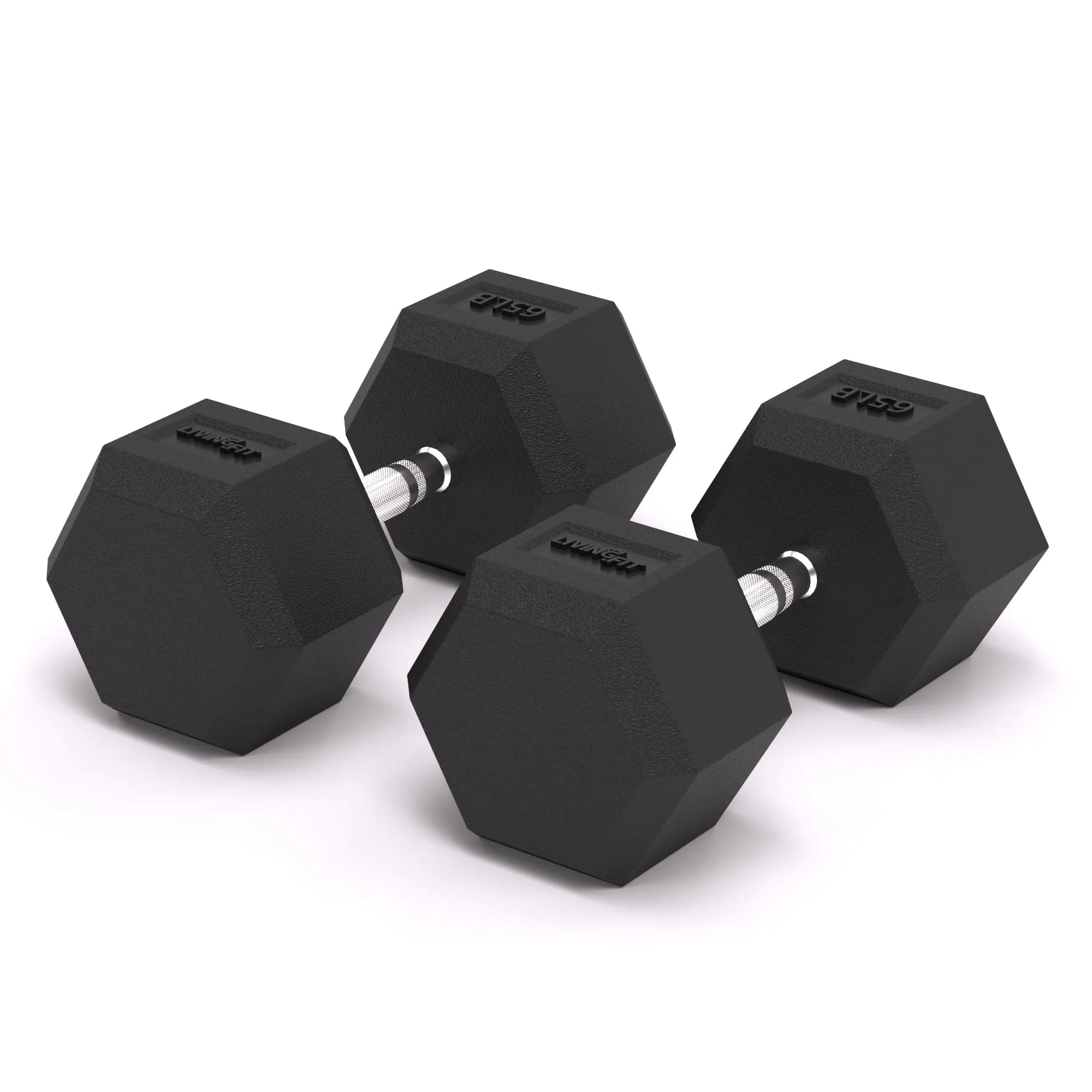 Rubber Hex Dumbbells