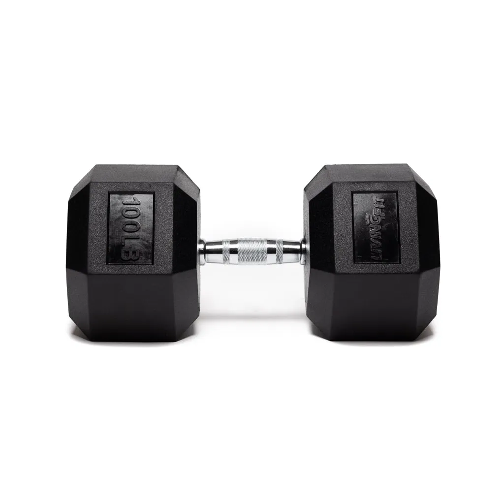 Rubber Hex Dumbbells