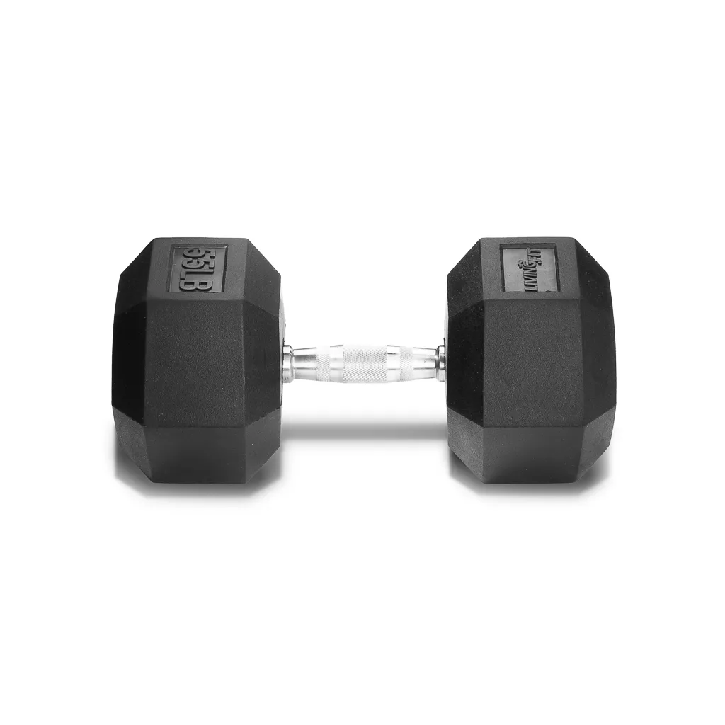 Rubber Hex Dumbbells